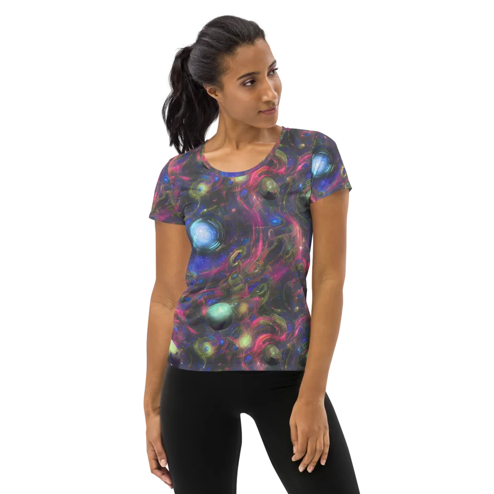 Nebula Mirage on Women's Athletic T-Shirt — Front