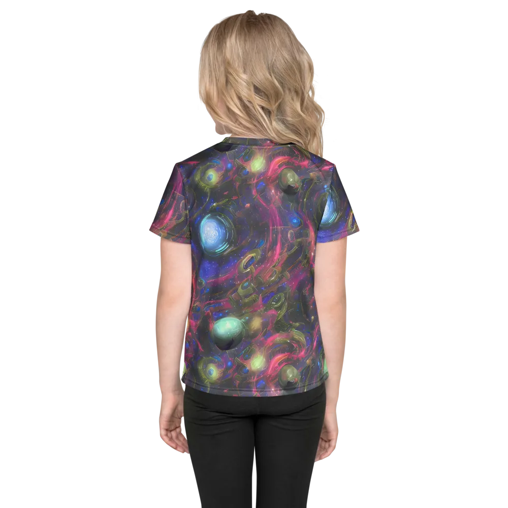 Nebula Mirage on Kids Crew Neck T-Shirt — Back