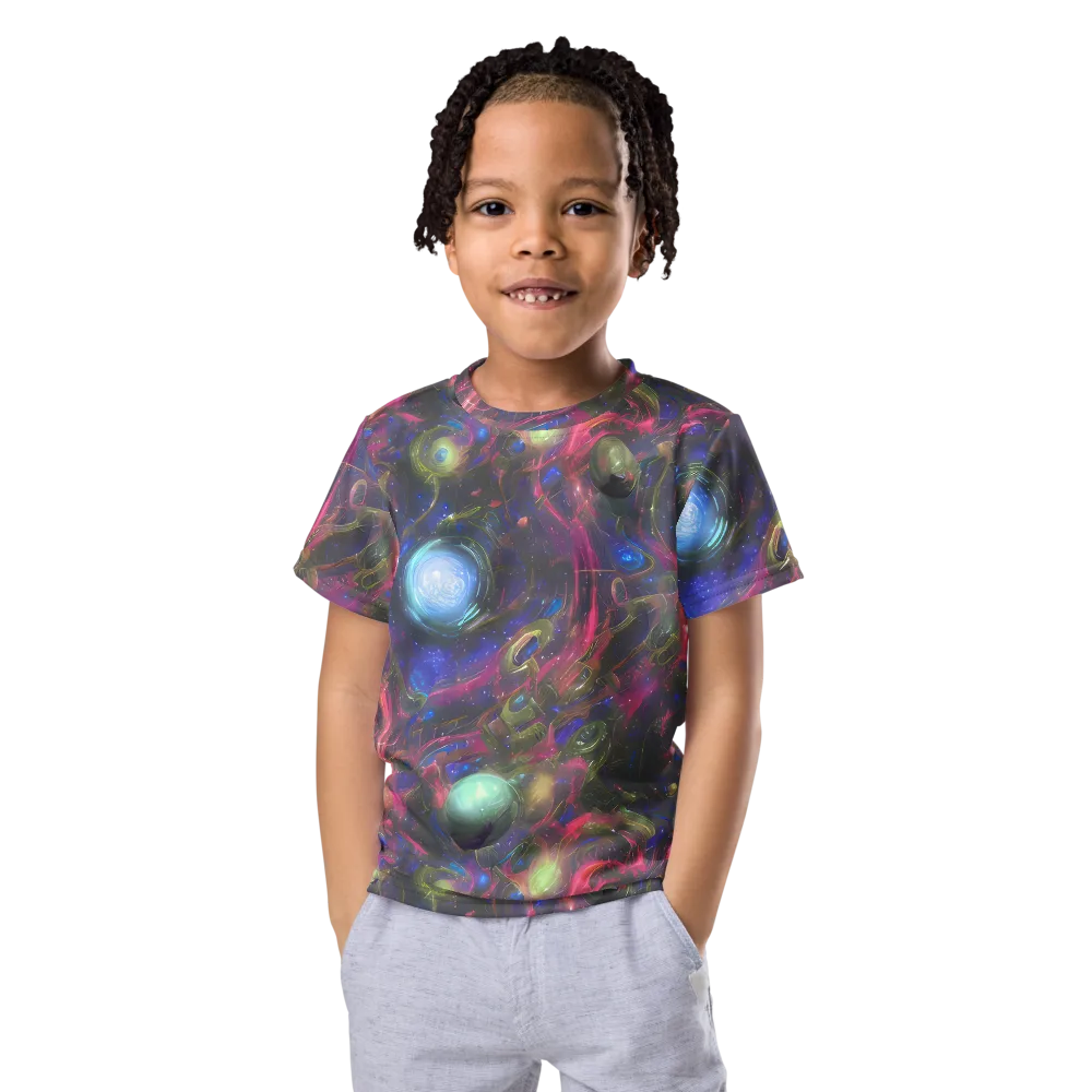 Nebula Mirage on Kids Crew Neck T-Shirt — Front