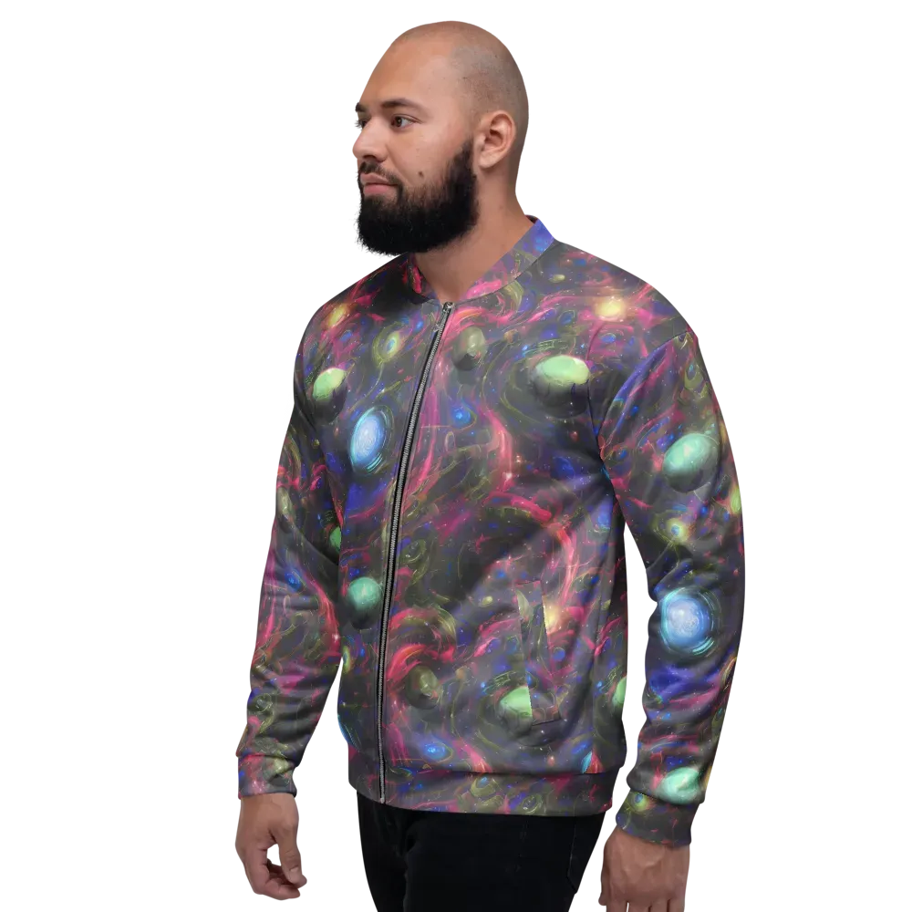 Nebula Mirage on Bomber Jacket — Left