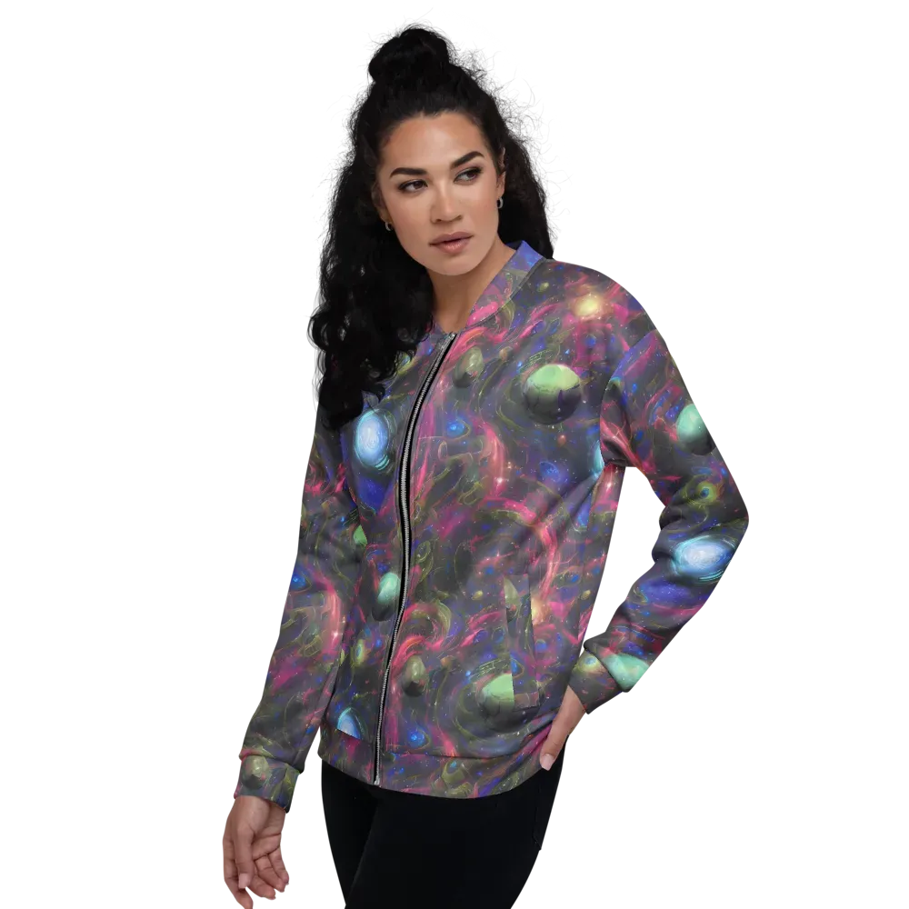 Nebula Mirage on Bomber Jacket — Left