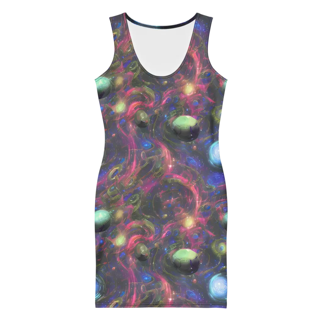 Nebula Mirage on Bodycon Dress — Front