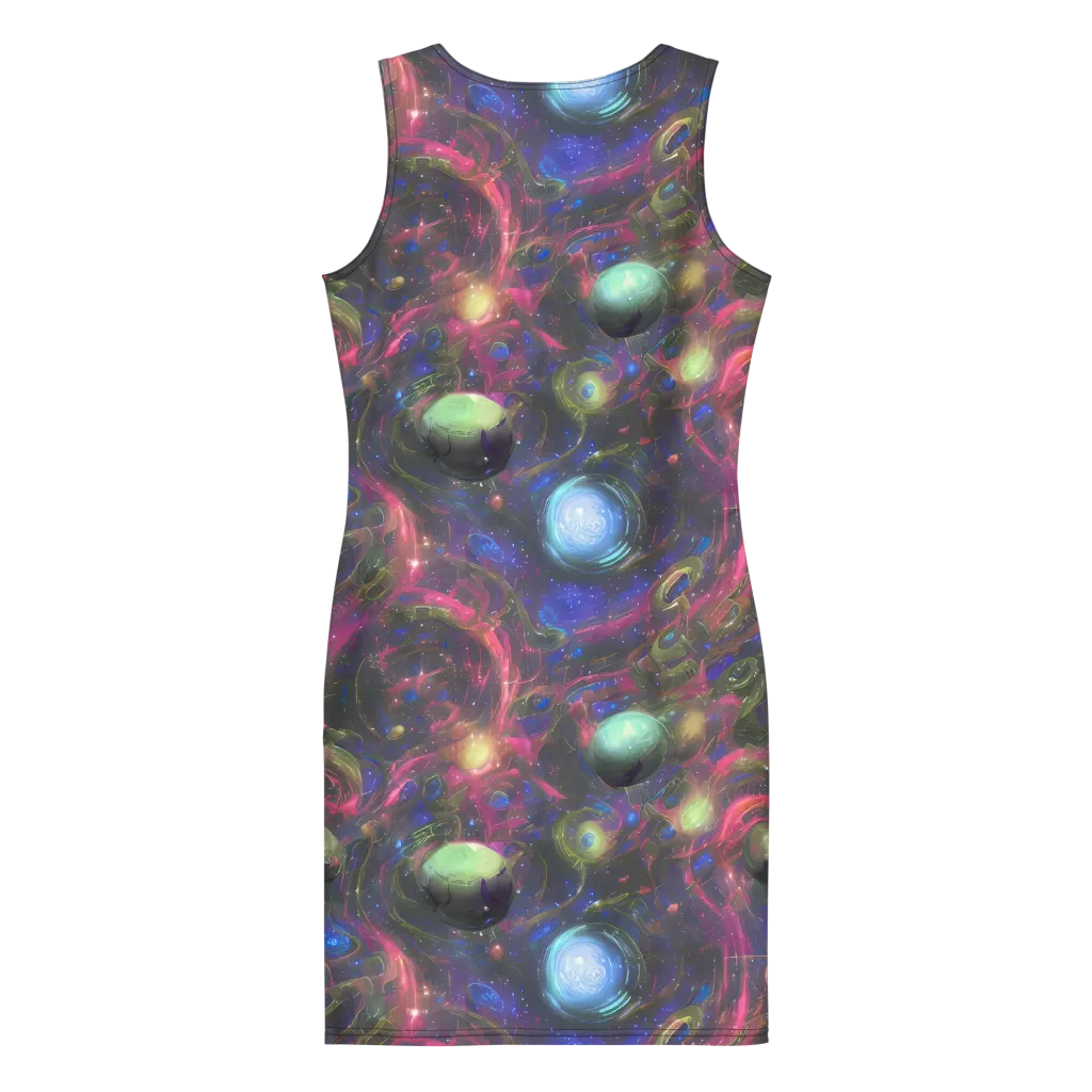 Nebula Mirage on Bodycon Dress — Back