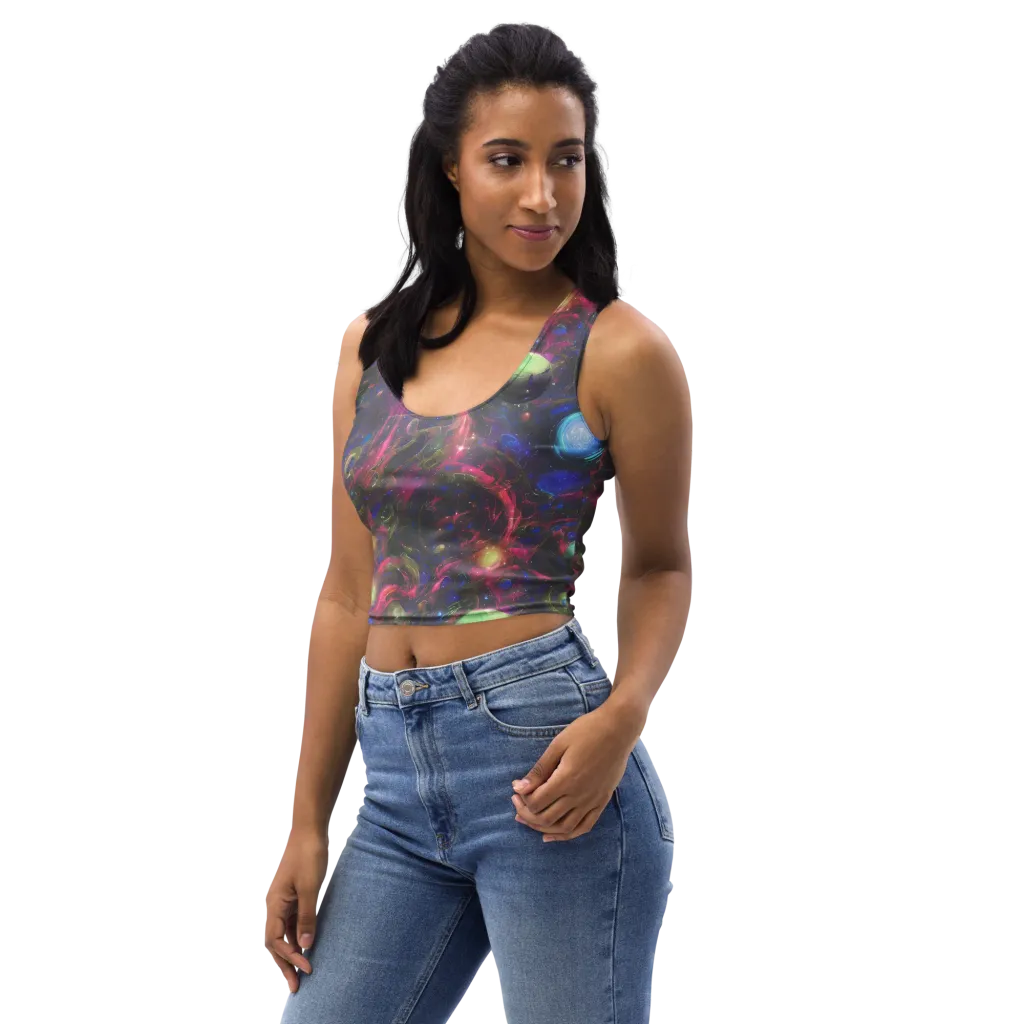 Nebula Mirage on Crop Top — Left Front