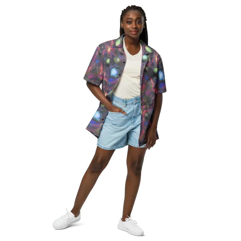 Nebula Mirage on Button Shirt — Front