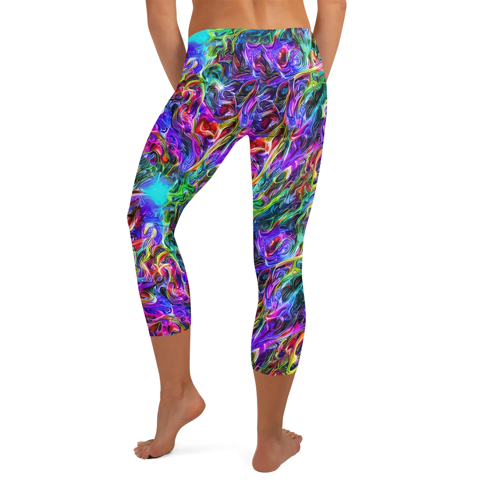 Synthetic Sunset on Capri Leggings — Back