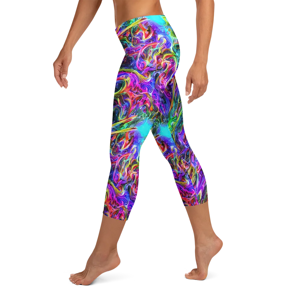 Synthetic Sunset on Capri Leggings — Left