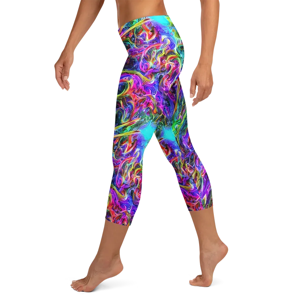 Synthetic Sunset on Capri Leggings — Left