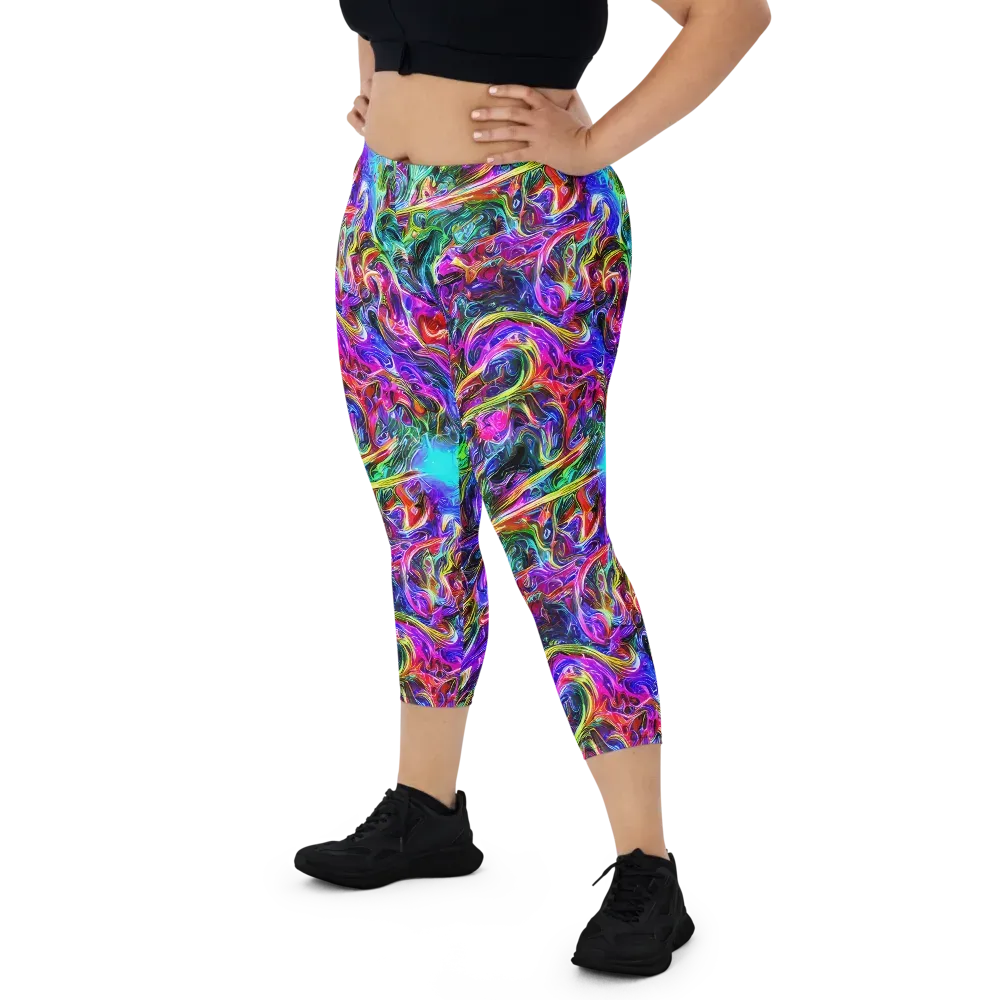 Synthetic Sunset on Capri Leggings — Front