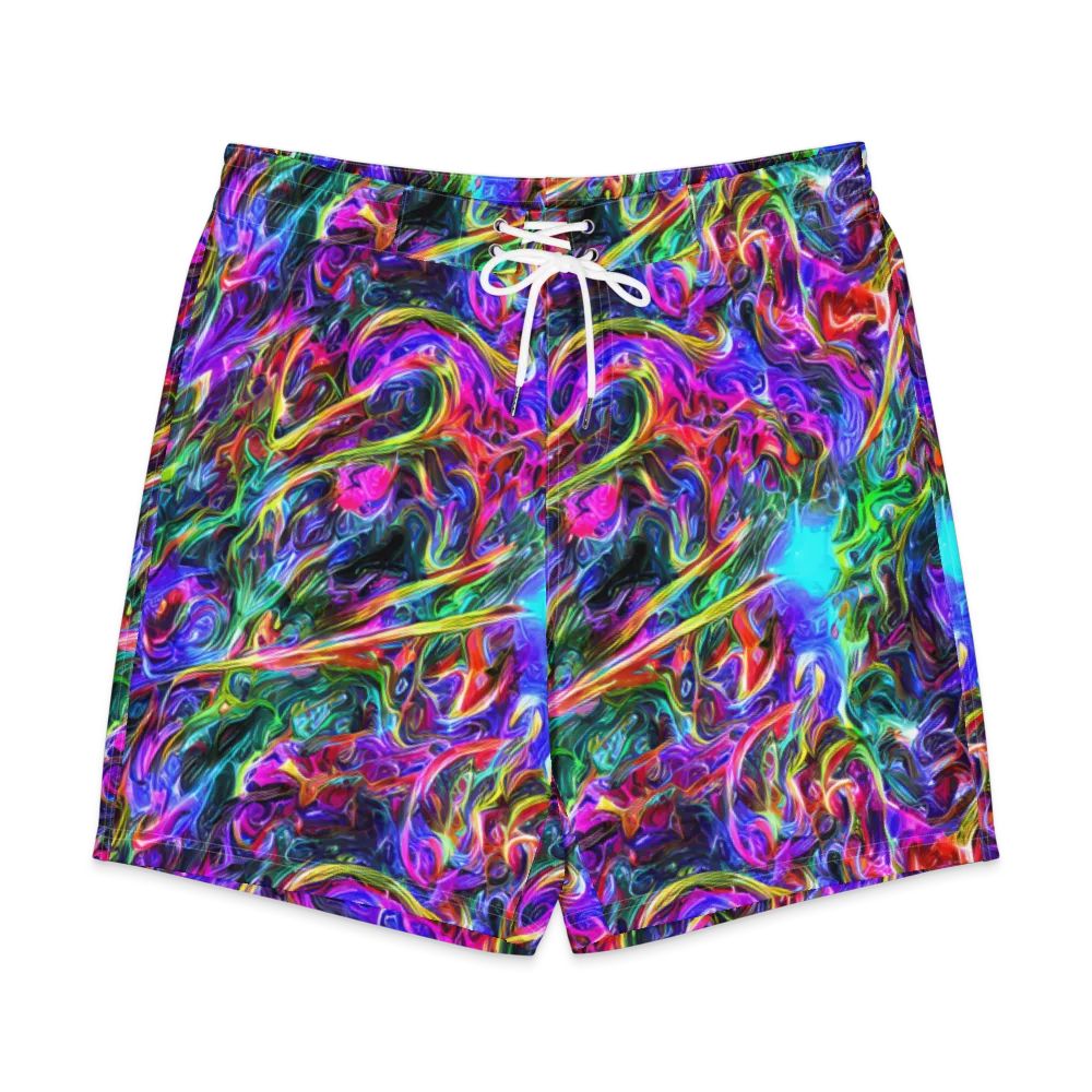 Synthetic Sunset on Men's Board Shorts — Front