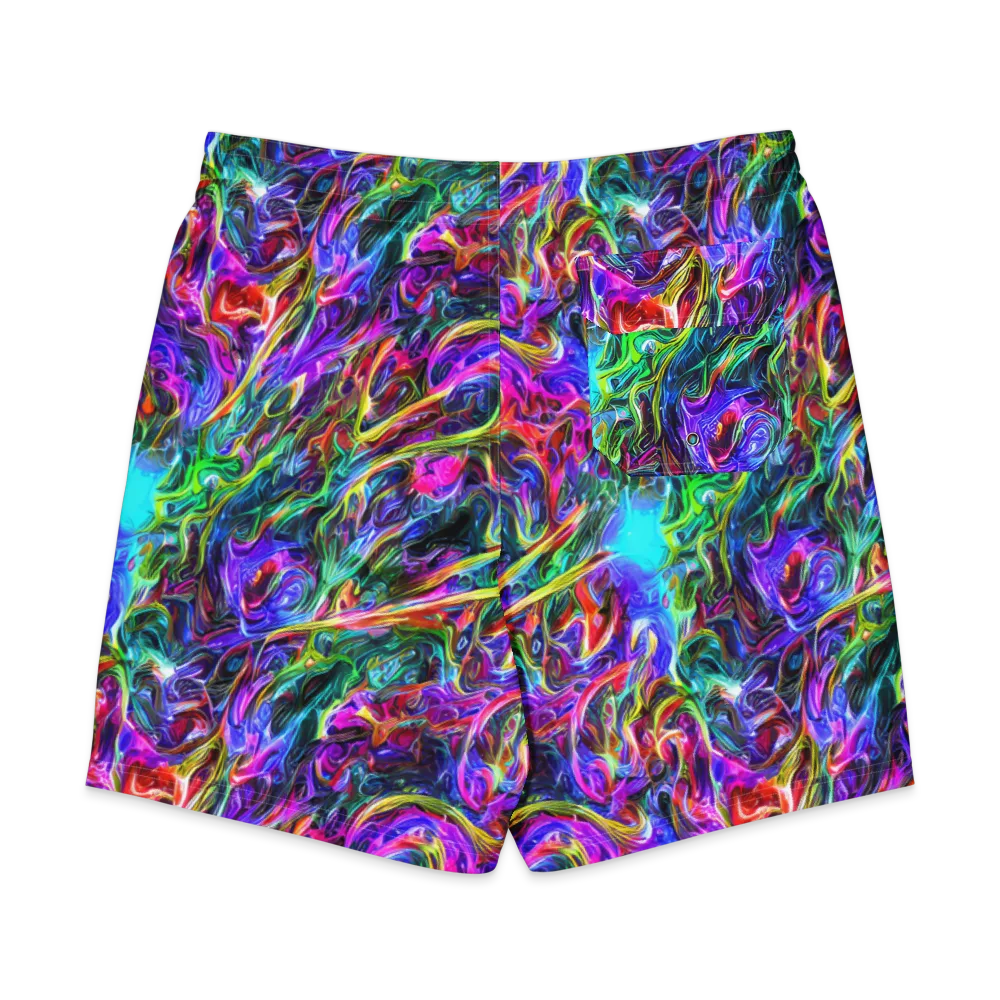Synthetic Sunset on Men's Board Shorts — Back