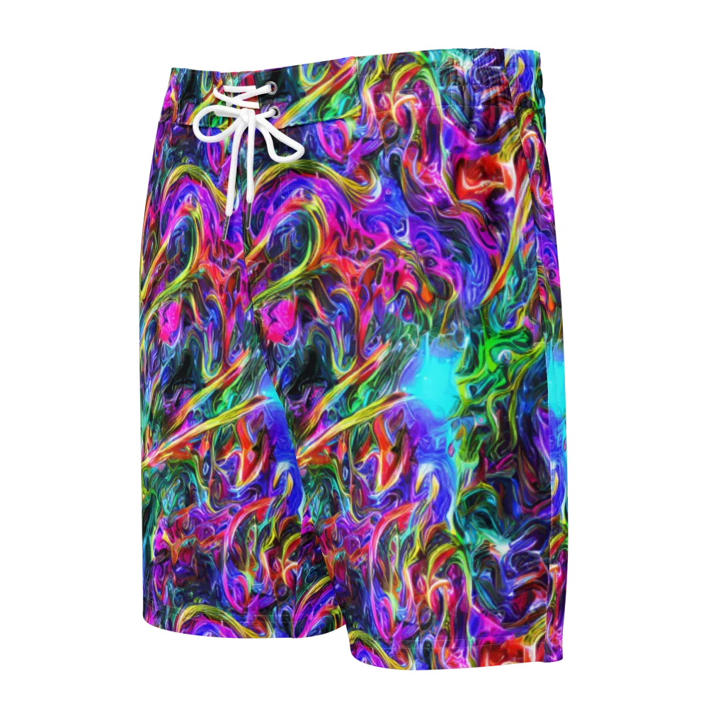 Synthetic Sunset on Men's Board Shorts — Front