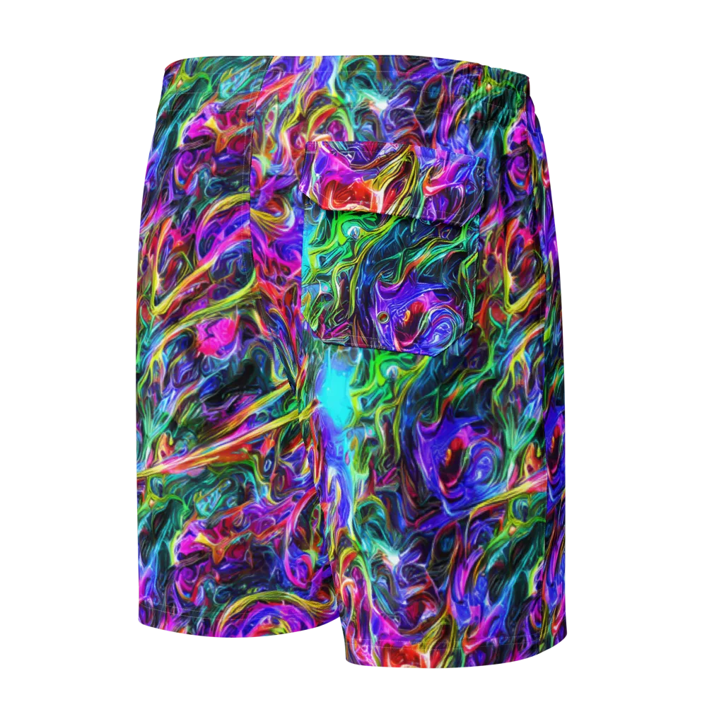 Synthetic Sunset on Men's Board Shorts — Back