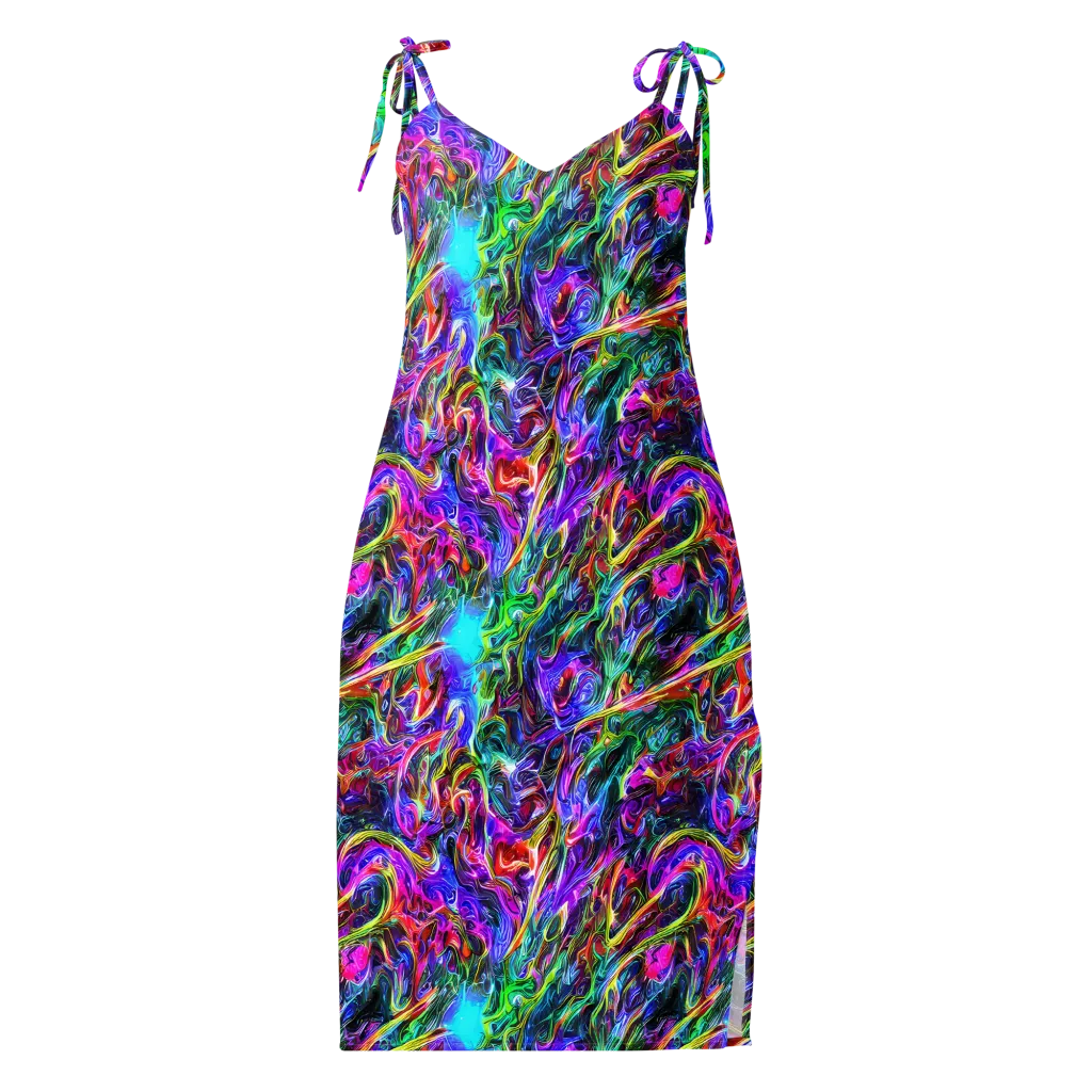 Synthetic Sunset on Slip Dress — Front