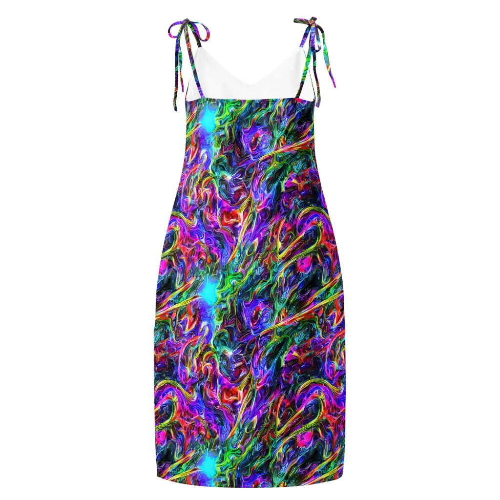 Synthetic Sunset on Slip Dress — Back