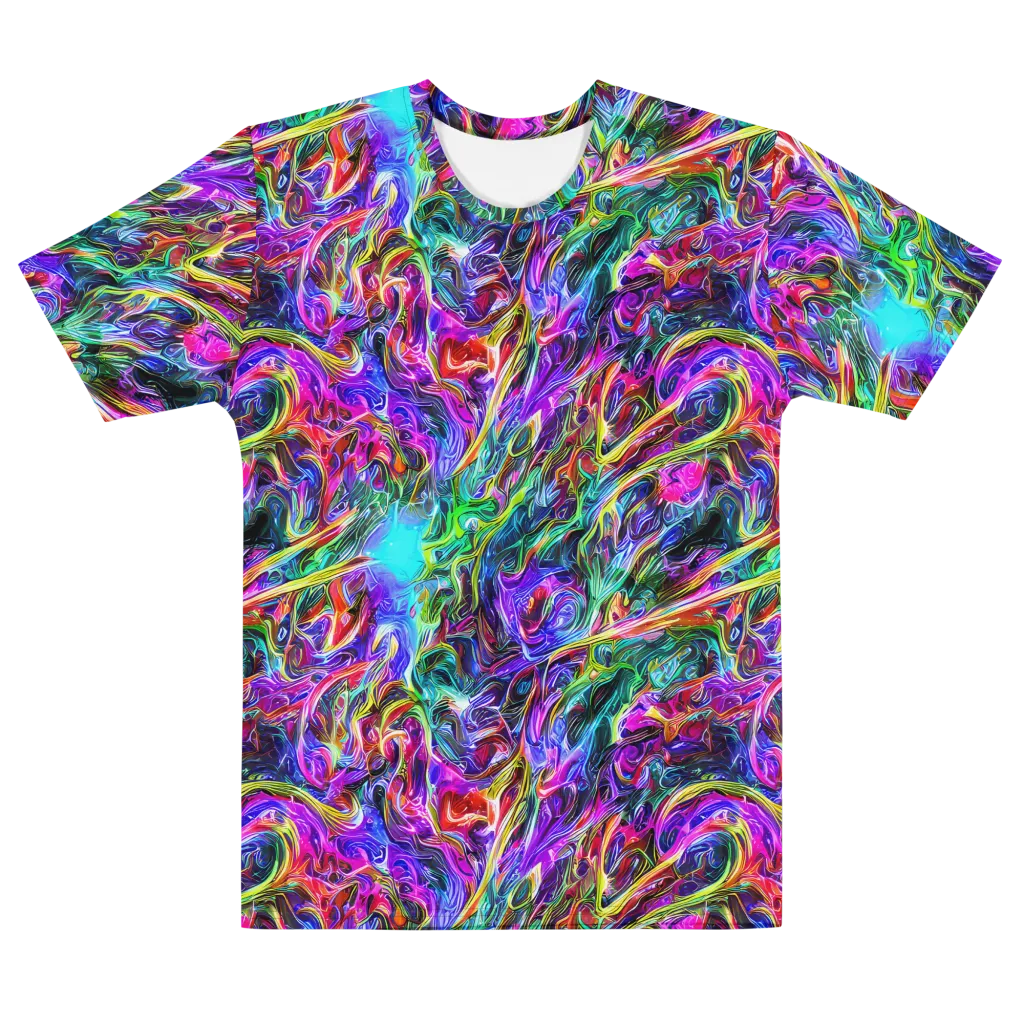 Synthetic Sunset on Men's Cotton Crew Neck T-Shirt — Front