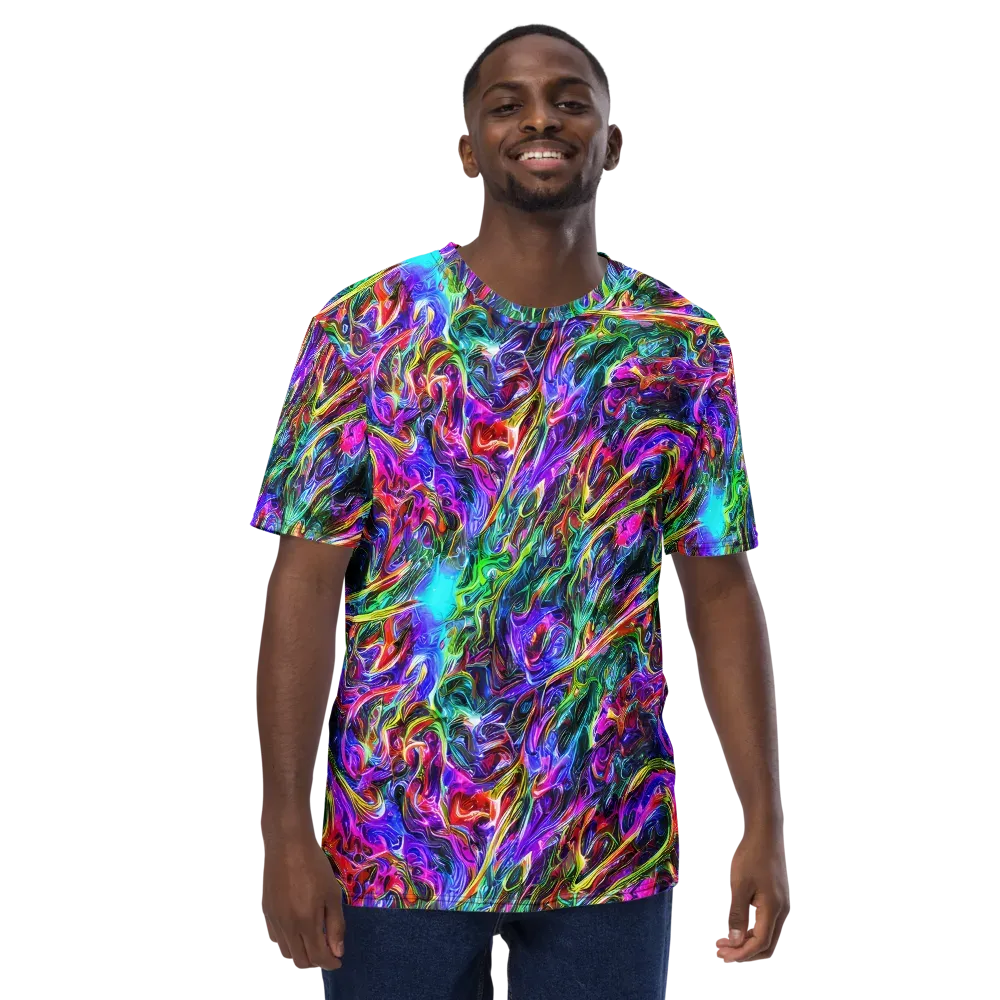 Synthetic Sunset on Men's Crew Neck T-Shirt — Front