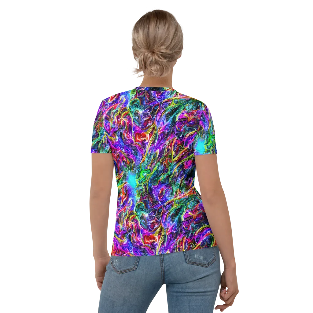 Synthetic Sunset on Women's Crew Neck T-Shirt — Back