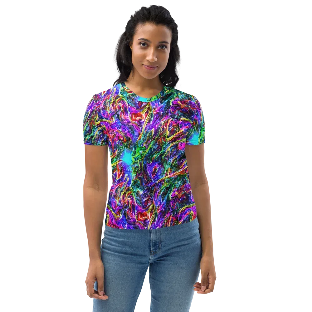 Synthetic Sunset on Women's Crew Neck T-Shirt — Front