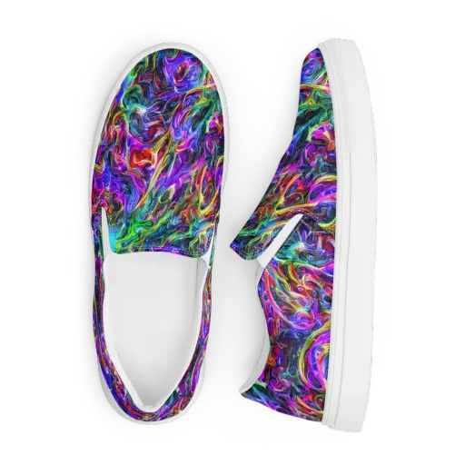 Synthetic Sunset on a Men's Slip-On Canvas Shoes