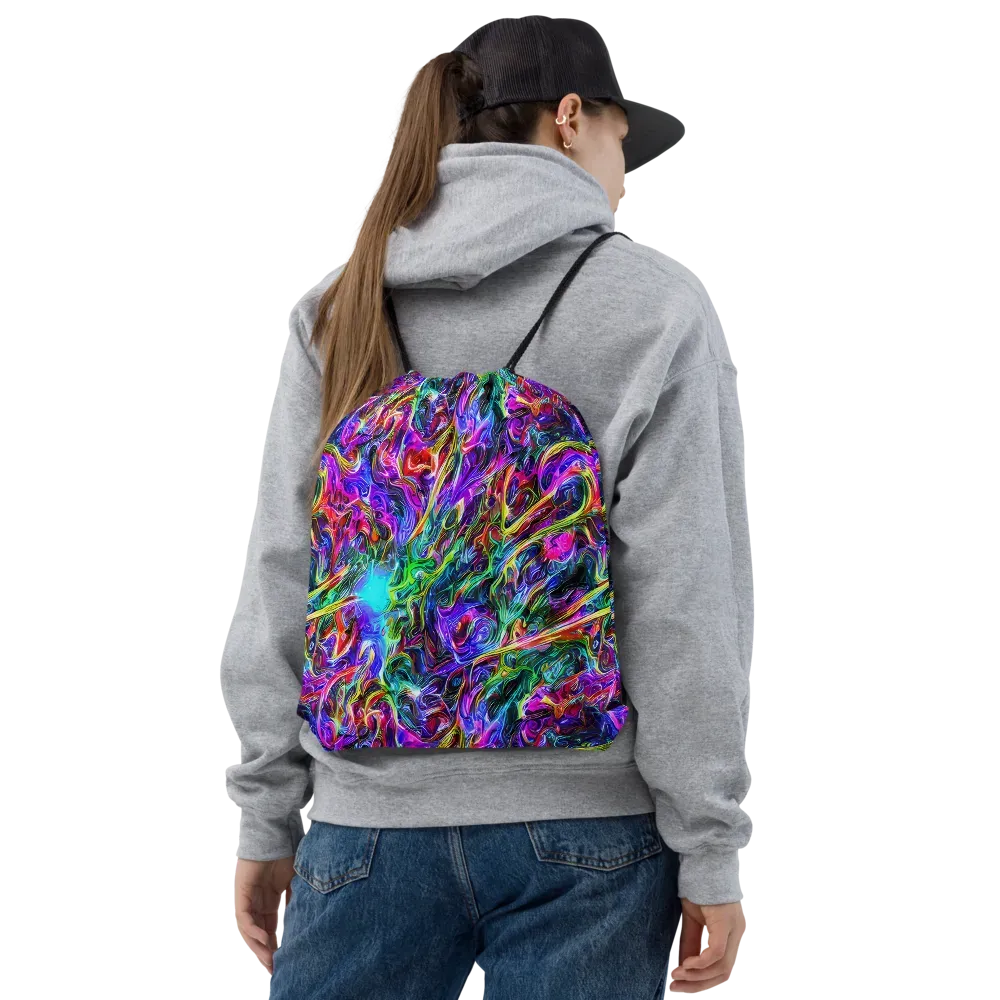Synthetic Sunset on Drawstring Bag — Front