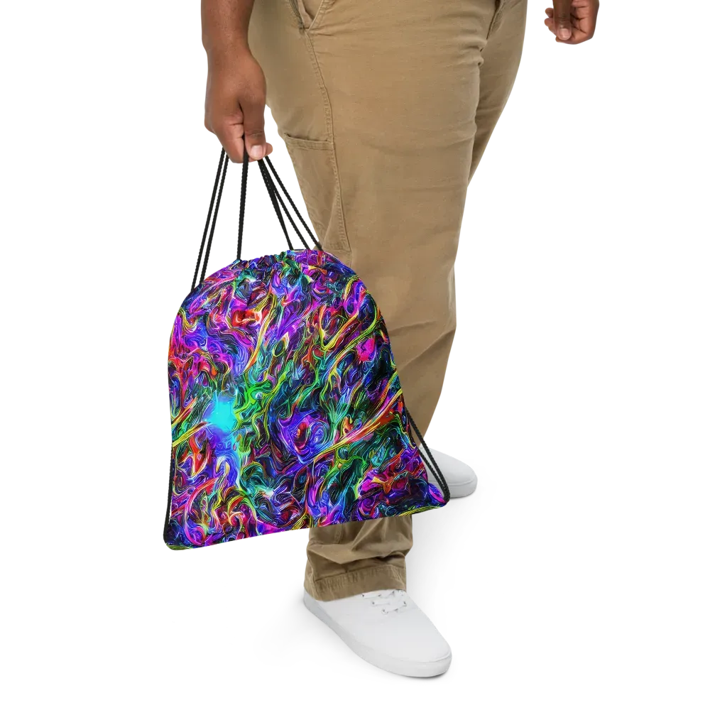 Synthetic Sunset on Drawstring Bag — Front