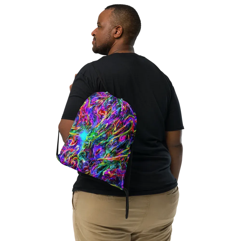 Synthetic Sunset on Drawstring Bag — Front