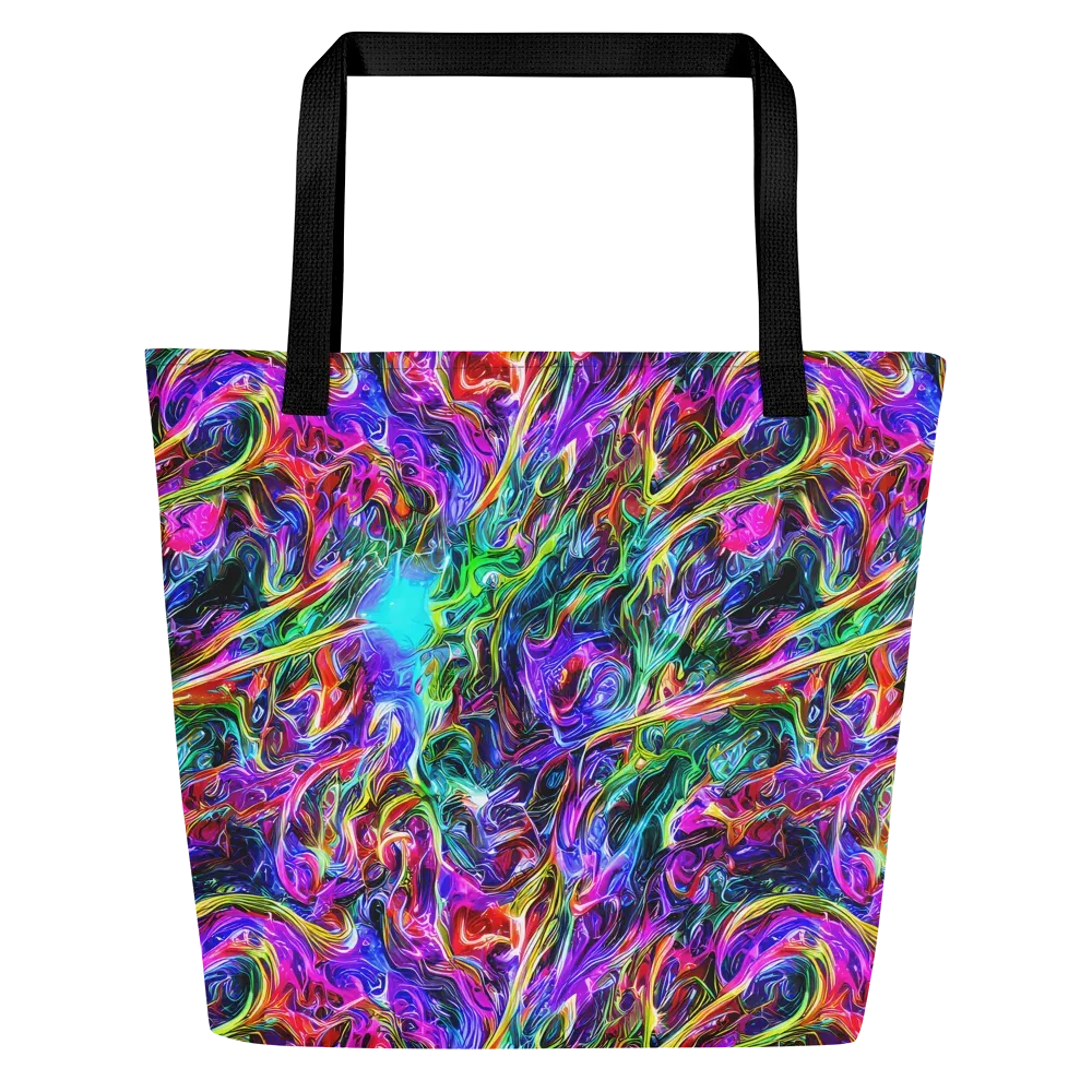 Synthetic Sunset on Large Tote Bag W/ Pocket — Front