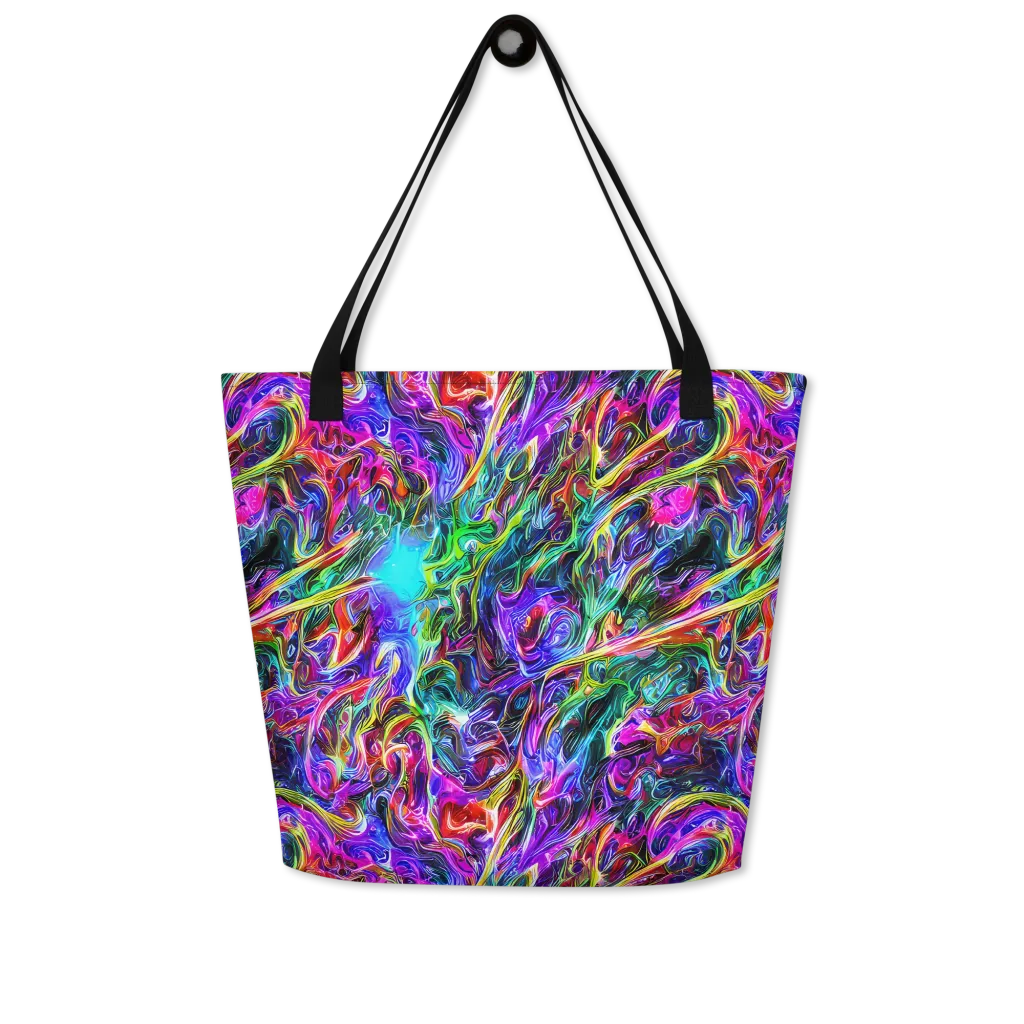 Synthetic Sunset on Large Tote Bag W/ Pocket — Front