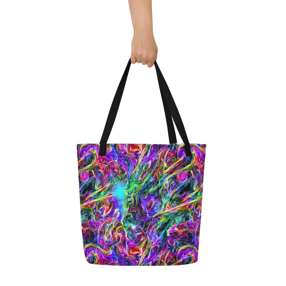 Synthetic Sunset on Large Tote Bag W/ Pocket — Front