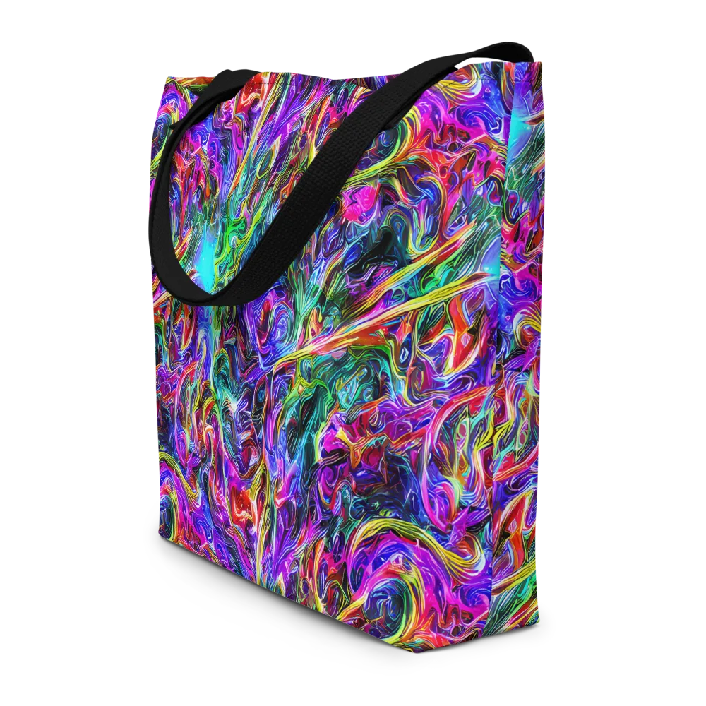 Synthetic Sunset on Large Tote Bag W/ Pocket — Front