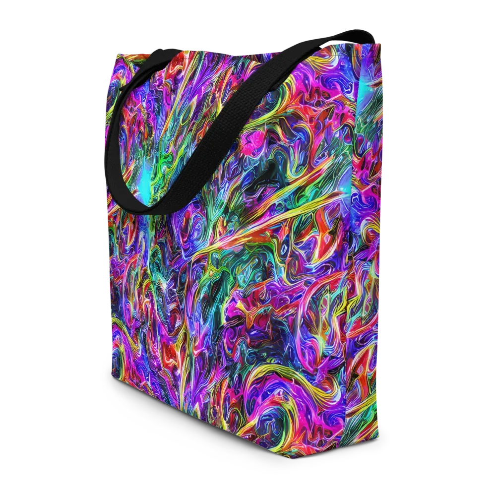 Synthetic Sunset on Large Tote Bag W/ Pocket — Front
