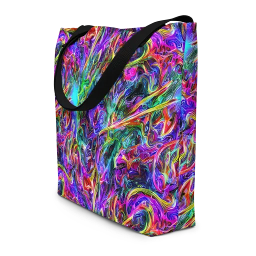 Synthetic Sunset on a Large Tote Bag W/ Pocket