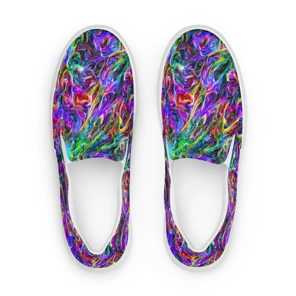 Synthetic Sunset on Women's Slip-On Canvas Shoes — Front