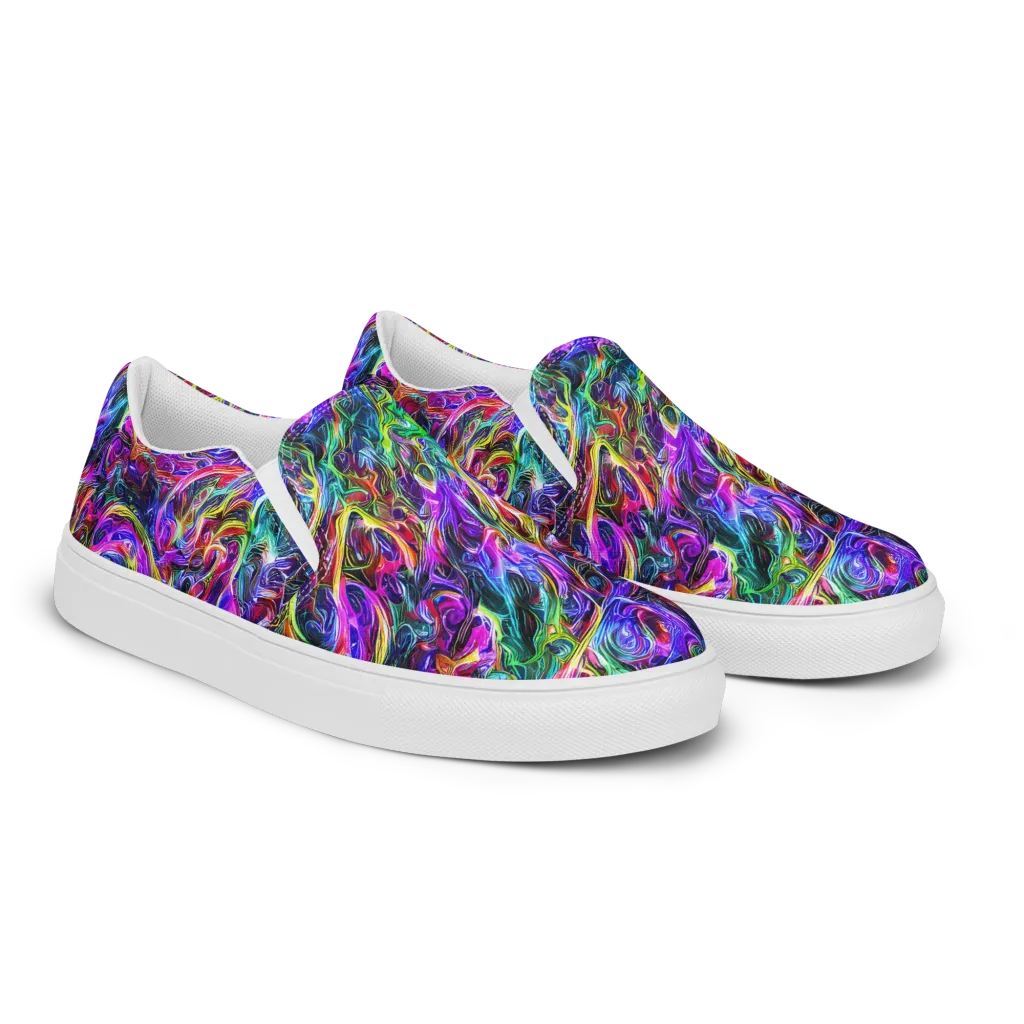 Synthetic Sunset on Women's Slip-On Canvas Shoes — Right Front