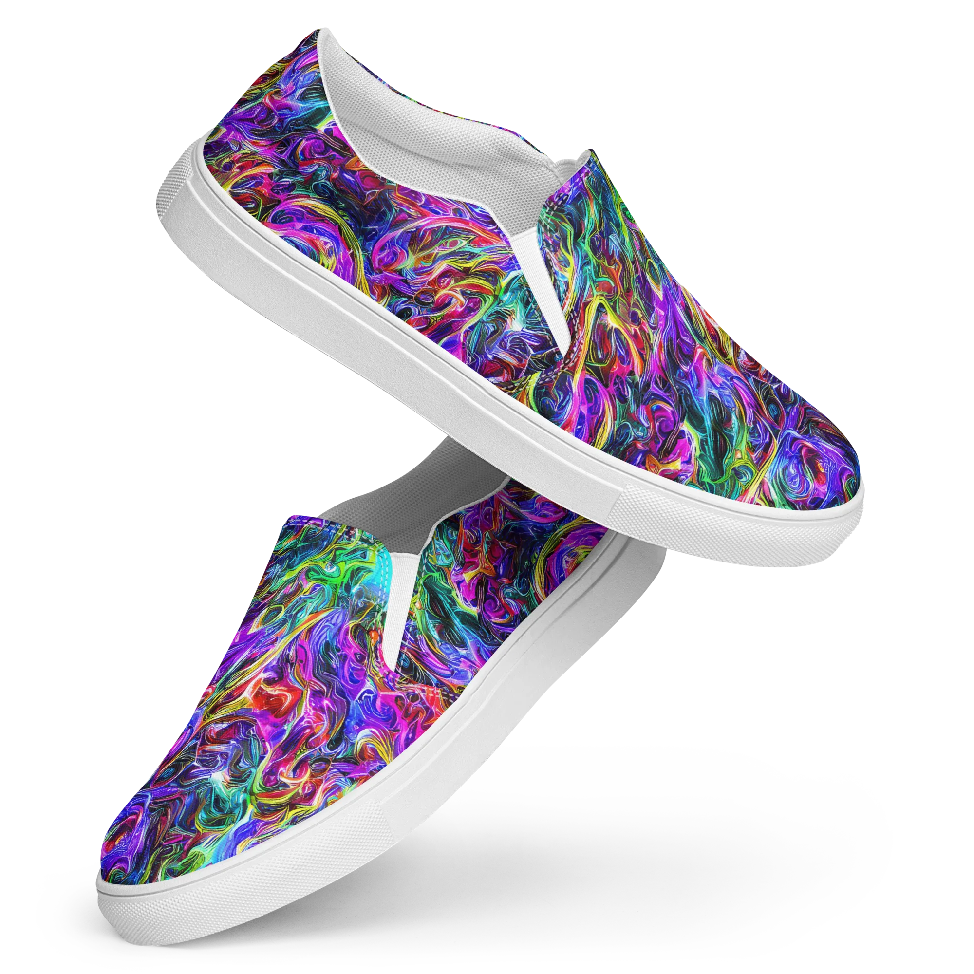 Synthetic Sunset on Women's Slip-On Canvas Shoes — Front