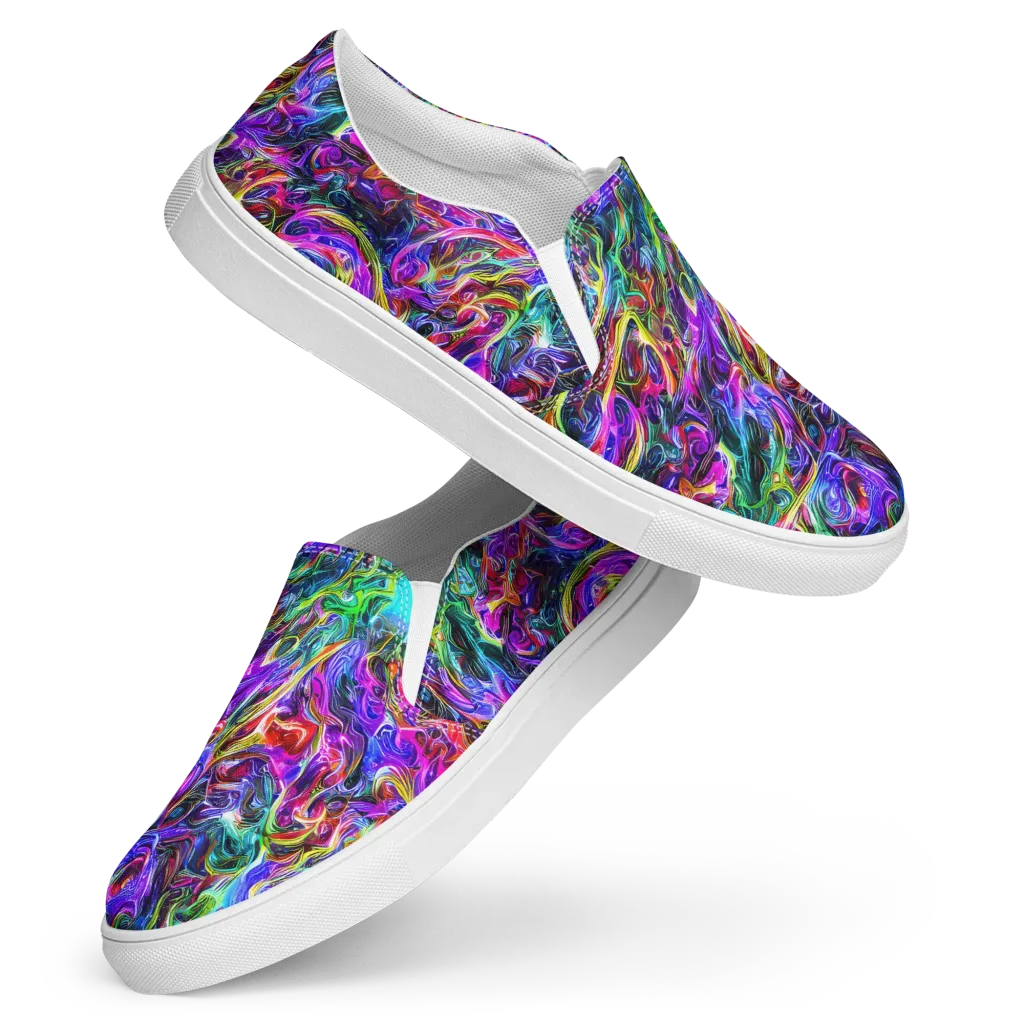 Synthetic Sunset on Women's Slip-On Canvas Shoes — Front
