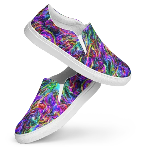 Synthetic Sunset on a Women's Slip-On Canvas Shoes