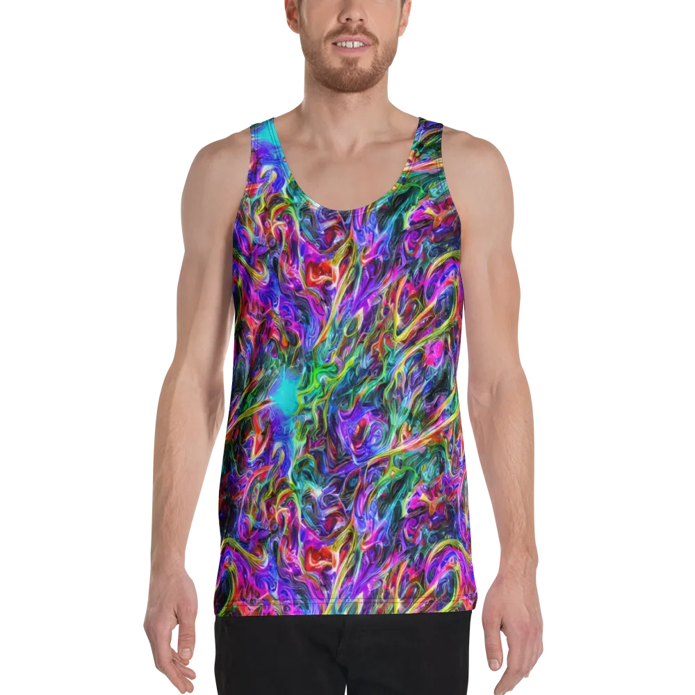 Synthetic Sunset on Men's Tank Top — Front