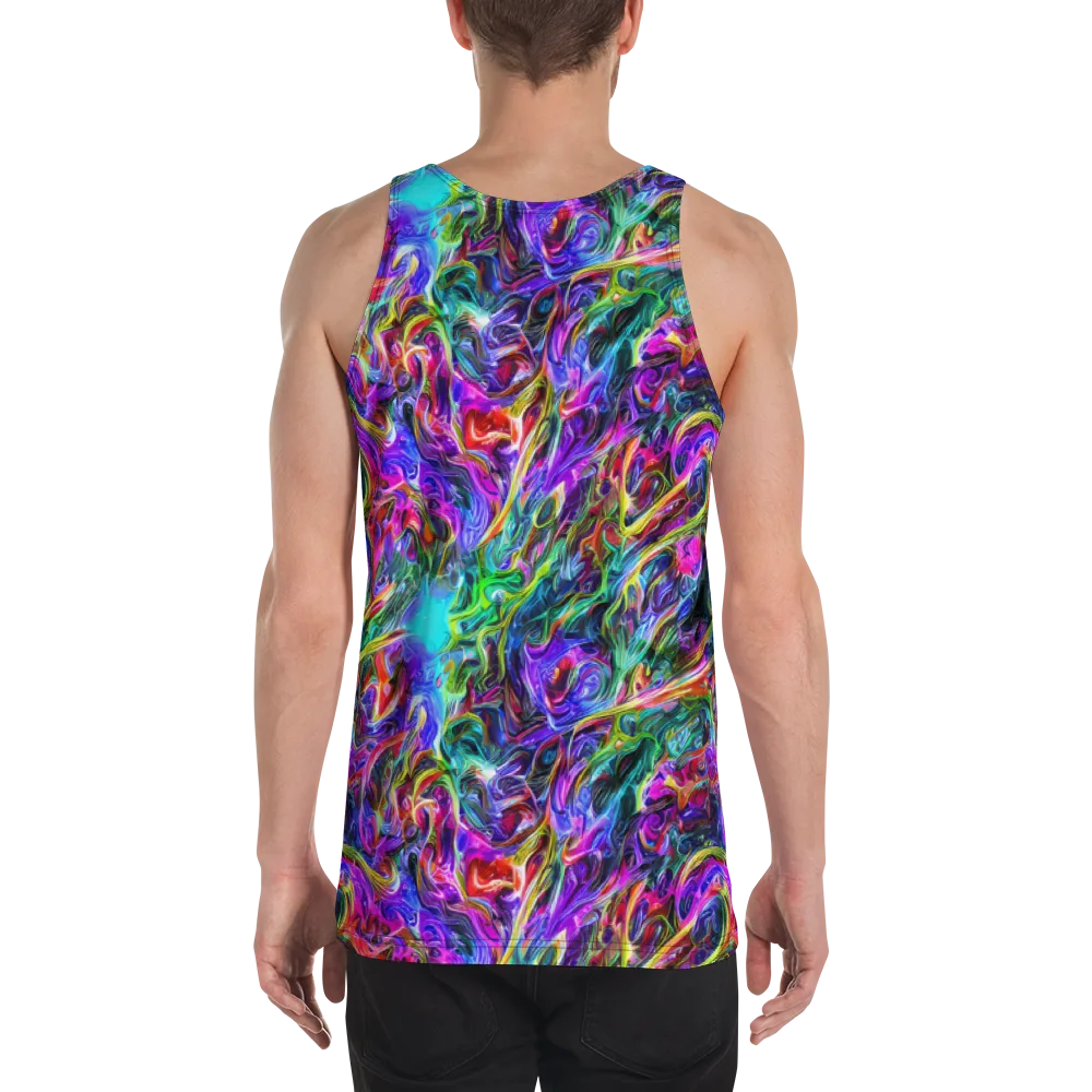 Synthetic Sunset on Men's Tank Top — Back