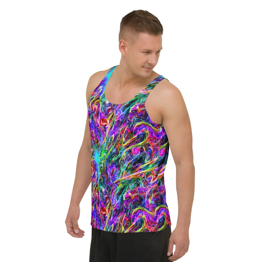 Synthetic Sunset on Men's Tank Top — Left Front