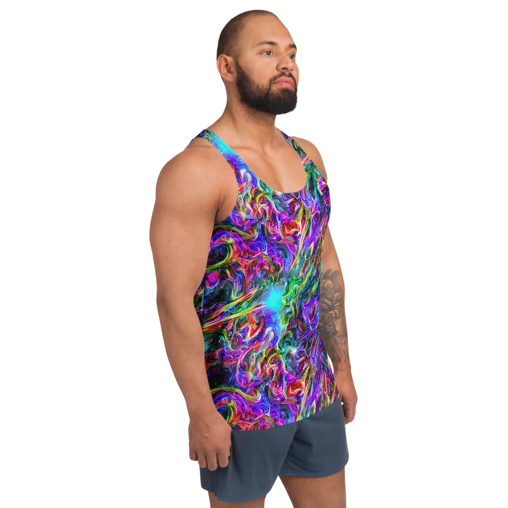Synthetic Sunset on Men's Tank Top — Right Front