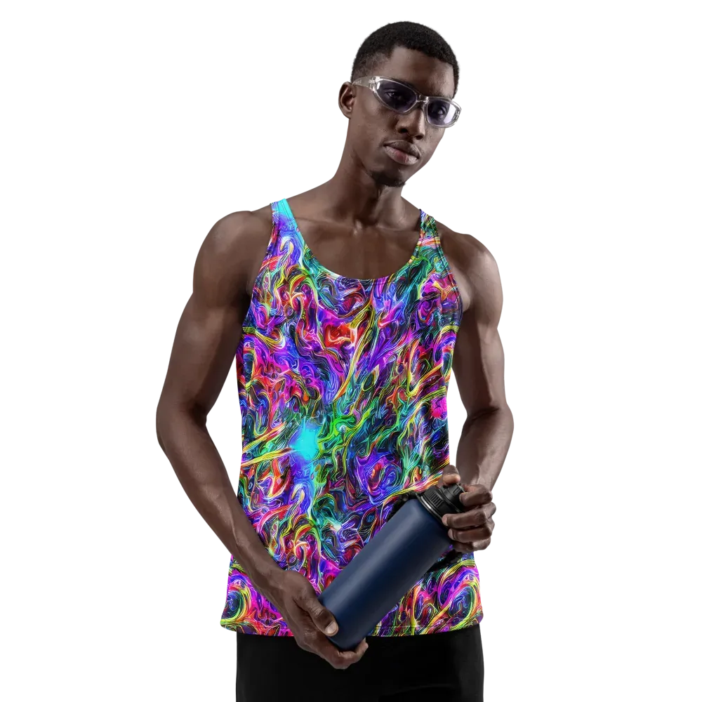 Synthetic Sunset on Men's Tank Top — Front