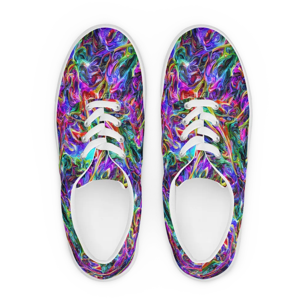 Synthetic Sunset on Men's Lace-Up Canvas Shoes — Front