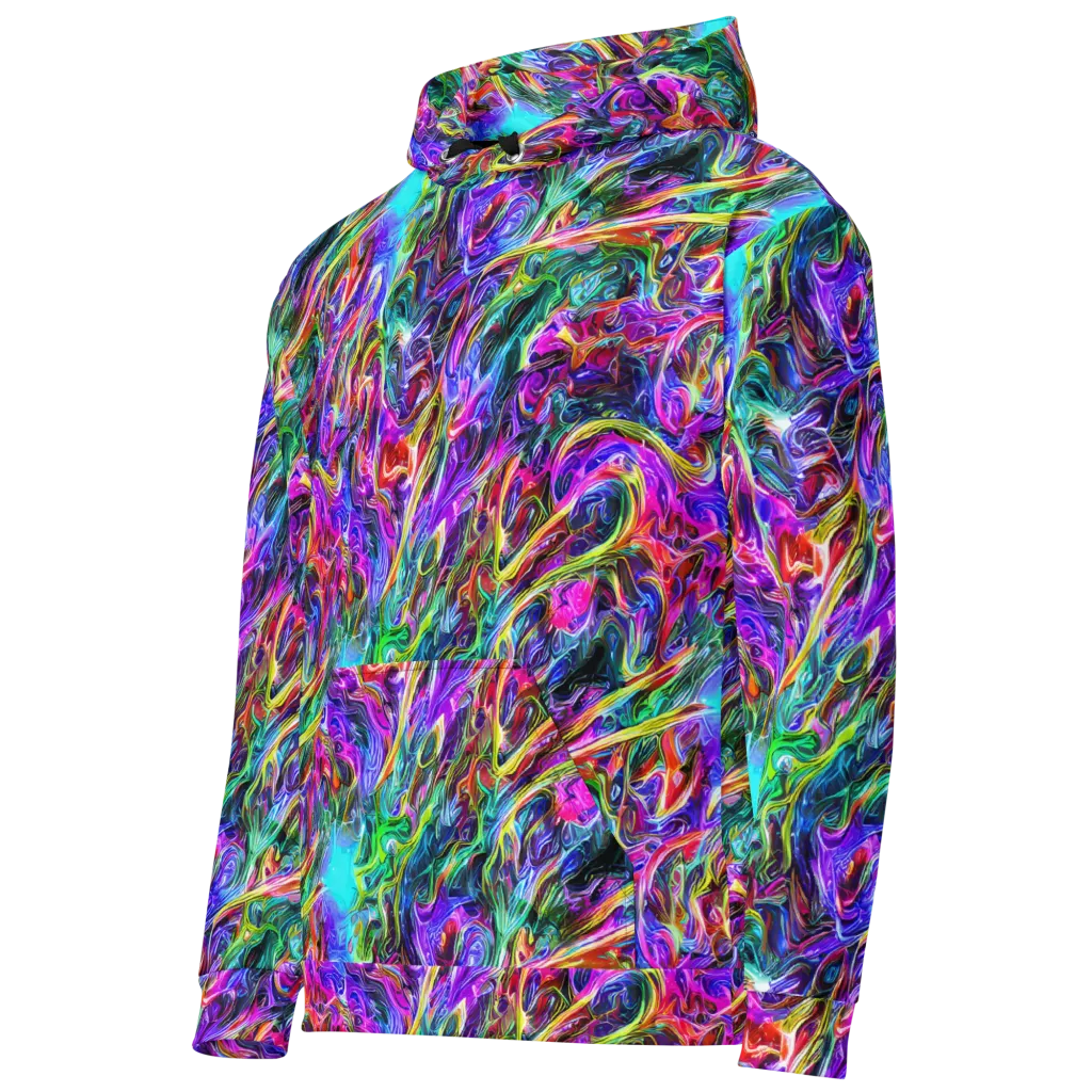 Synthetic Sunset on Cotton Hoodie — Left Front