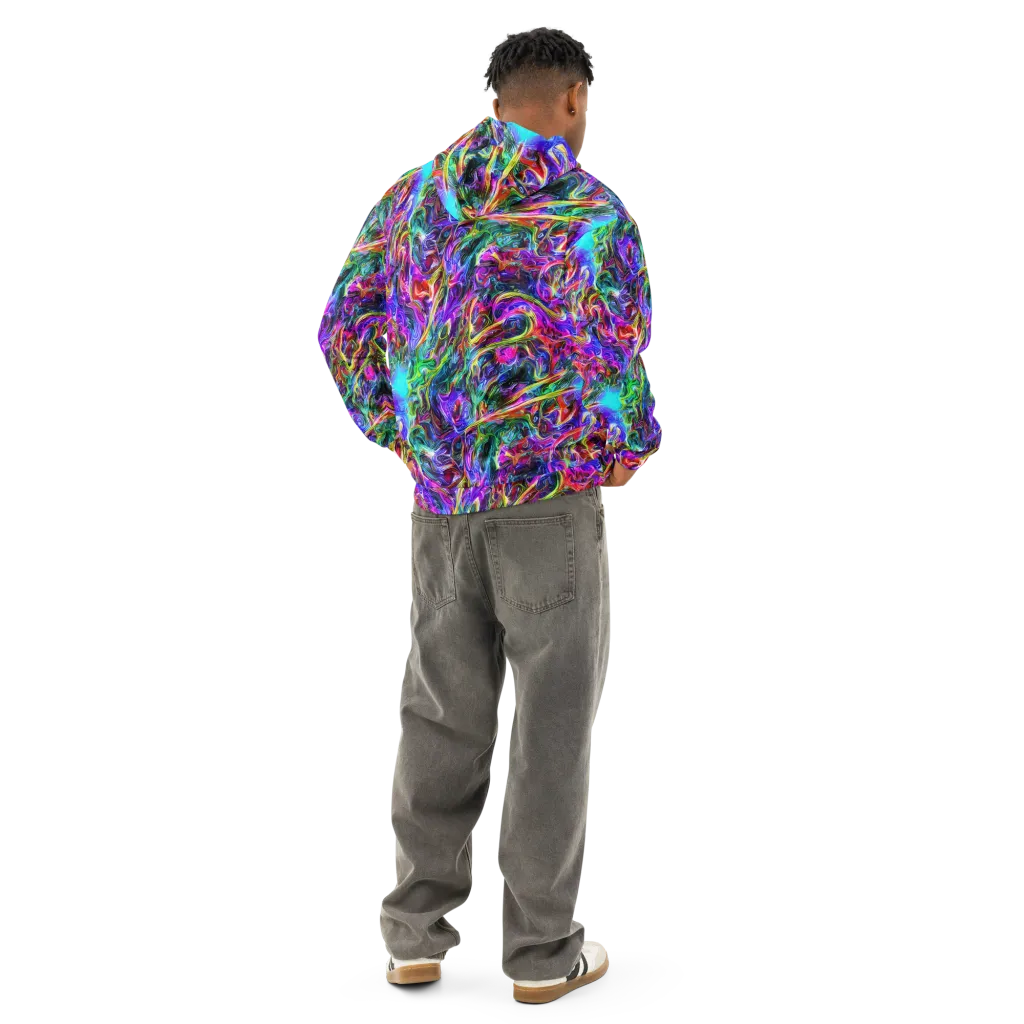 Synthetic Sunset on Cotton Hoodie — Back