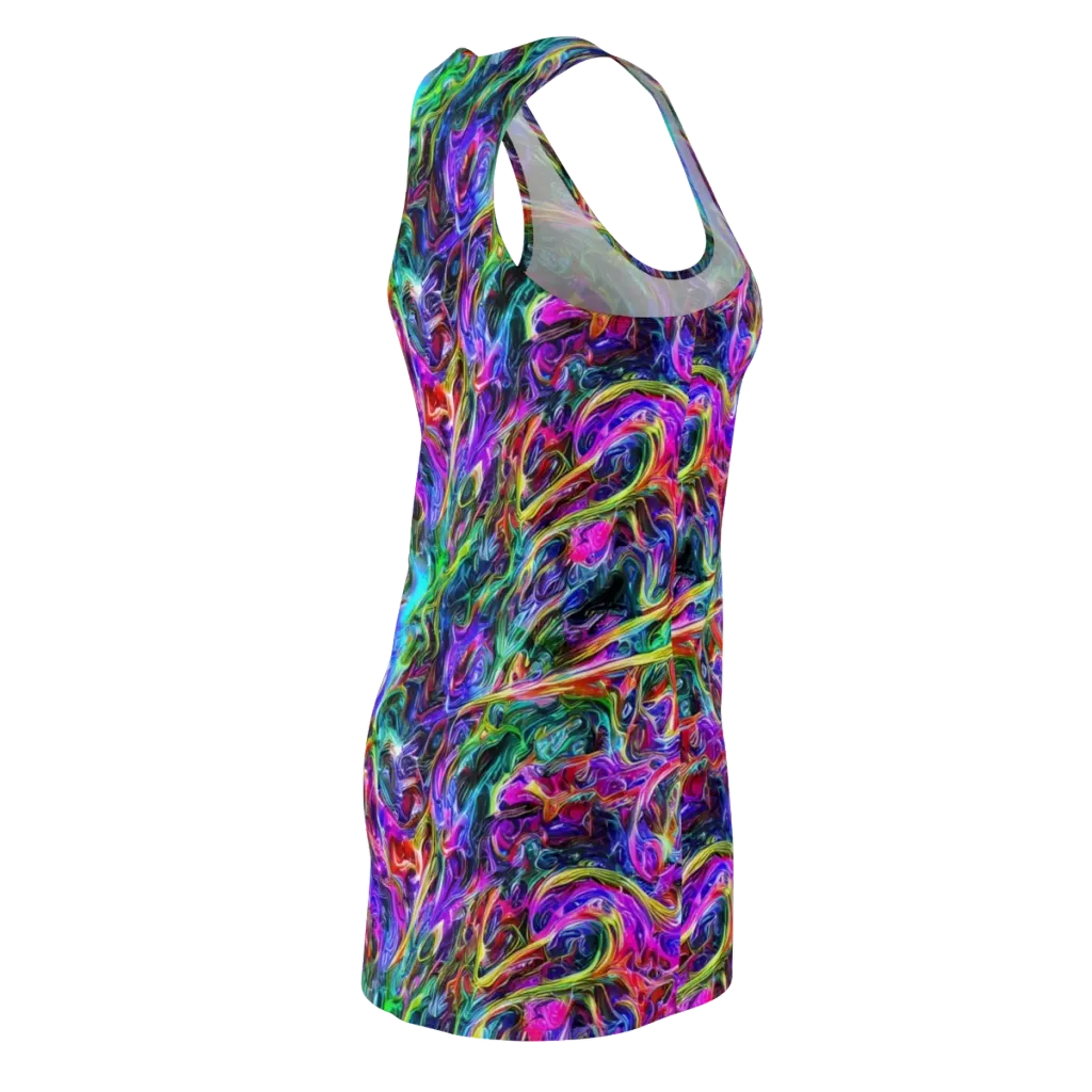 Synthetic Sunset on Racerback Dress — Back Side