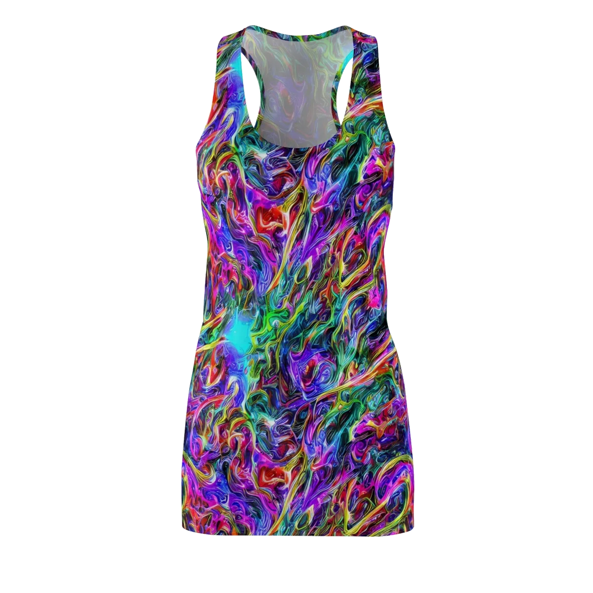Synthetic Sunset on Racerback Dress — Front