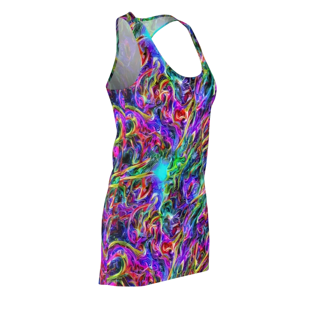 Synthetic Sunset on Racerback Dress — Front Side
