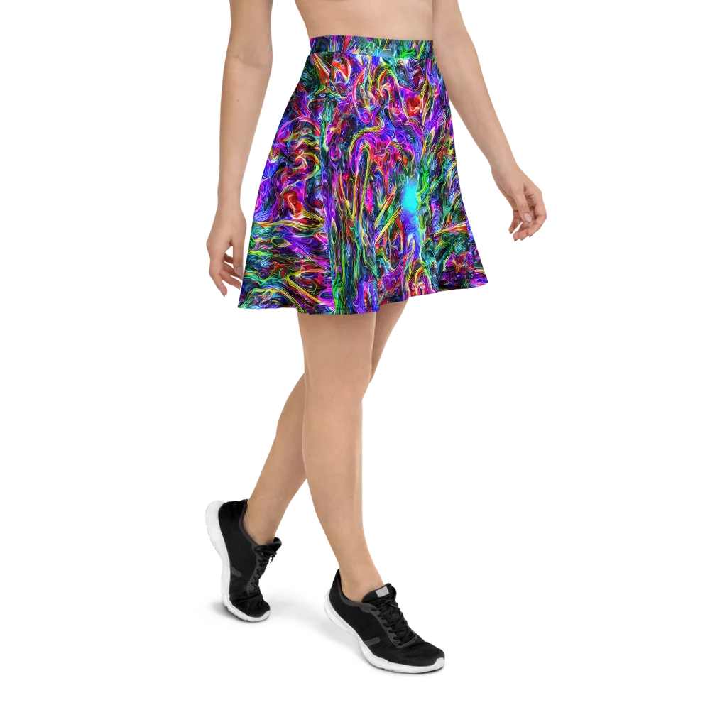 Synthetic Sunset on Skater Skirt — Right